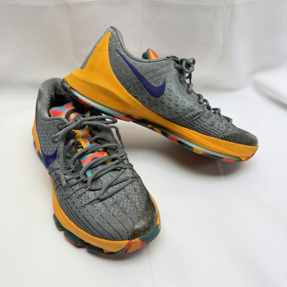 NIKE AIR MAX 2015 Mens 9.5 Gray Orange Multicolor Running Shoes 749375-050